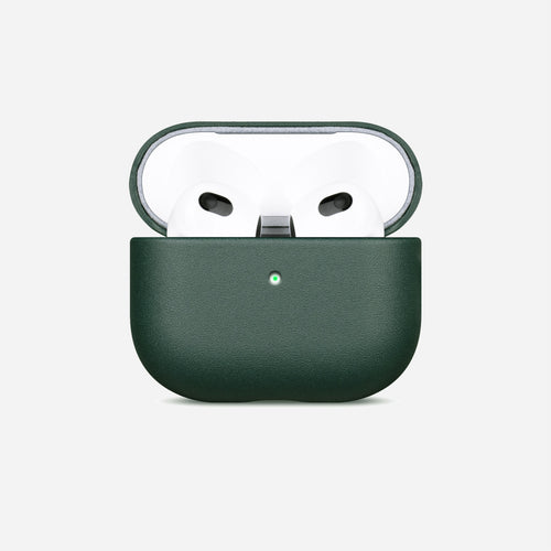 Forest Green Leather Case for AirPods Pro 3